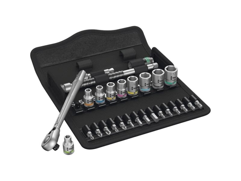 Wera 8100 SA 8, Hylsyavainsarja, 28 kpl, Musta, Kromi, CE, Hylsyavaimen kahva, 2 kpl