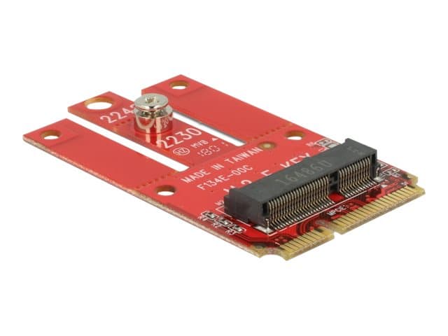 Delock Mini PCIe &gt M.2 Key E slot - Tallennusohjain - M.2 - 1 kanava - M.2-kortti - PCIe-minikortti