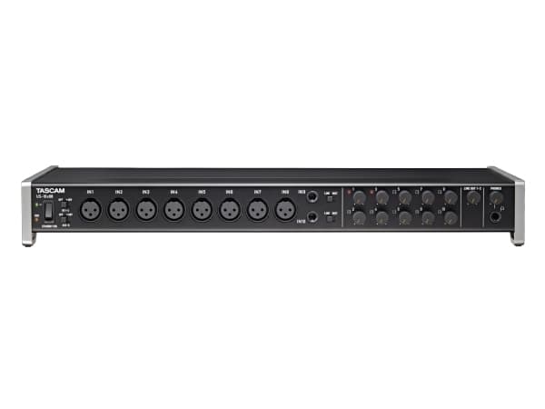Tascam US-16X08, 2400 ohmia (O), 100 dB, 0,008%, 16 bittiä, 445 x 219 x 59 mm, 2,8 kg, 2,8 kg