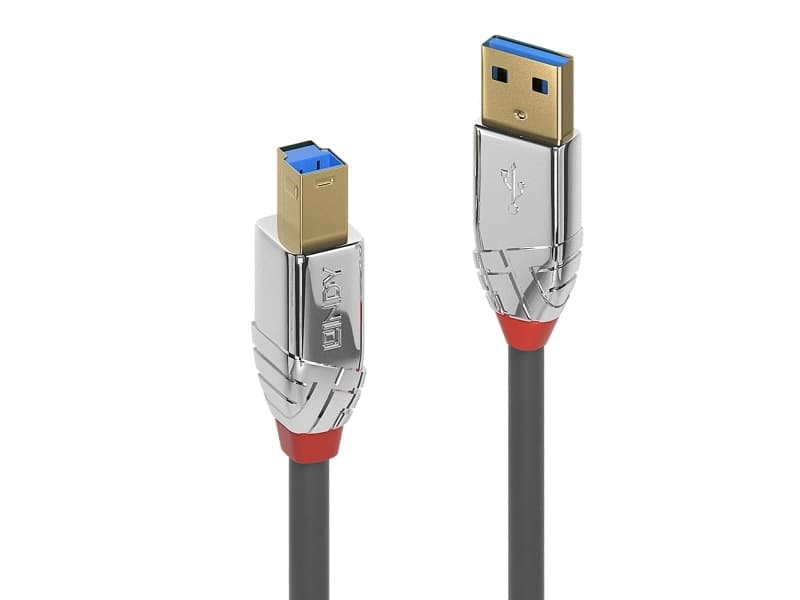 Lindy 36664, 5 m, USB A, USB B, USB 3.2 Gen 1 (3.1 Gen 1), 5 Gbit/s, harmaa
