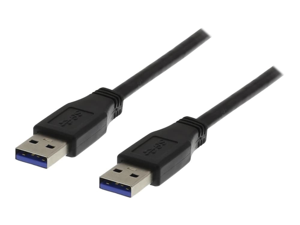 DELTACO USB3-210 - USB-kaapeli - USB Type A (han) til USB Type A (han) - USB 3.0 - 1 m - lajitellaan - lajittelu
