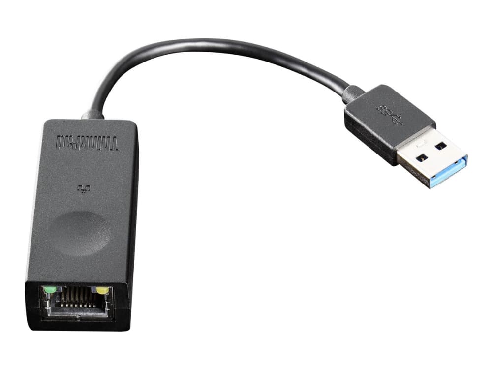 Lenovo ThinkPad USB 3.0 Ethernet-sovitin - Verkkosovitin - USB 3.0 - Gigabit Ethernet - ThinkCentre M90a Pro Gen 3:een ThinkPad P16 Gen 1:een V15 IML:ään V50t Gen 2-13:een Yoga Slim 7 Pro 14:ään