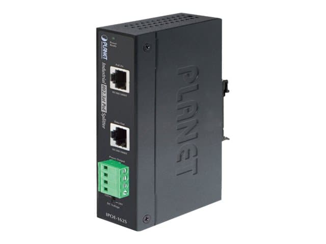 PLANET IPOE-162S - PoE-jakelija (DIN-kiskoon asennettava) - 48 - 56 V - 25 Watt - Ethernet 10/100/1000 - lähtöliittimet: 1 kpl