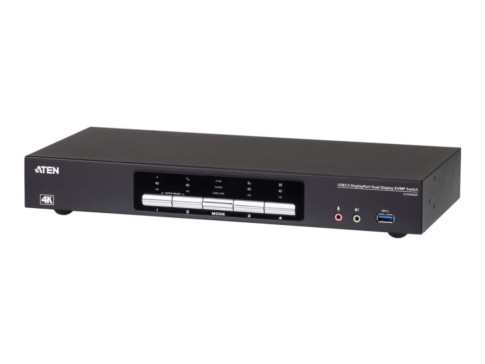 ATEN CS1944DP-AT-G, 4096 x 2160 pikseliä, Ethernet LAN, 4K Ultra HD, 6,125 W, Musta