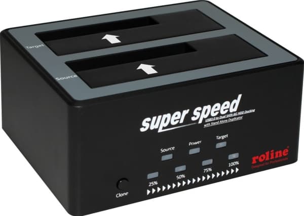 ROLINE 16.01.4122, Kiintolevy, SSD, SATA, Serial ATA II, Serial ATA III, 2.5,3.5, 4 TB, USB 3.2 Gen 1 (3.1 Gen 1) Type-B, 5 Gbit/sek.