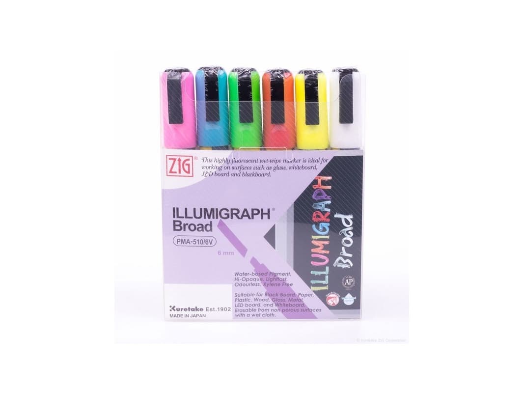 ZIG Illumigraph 6mm 6/Set 6/Set