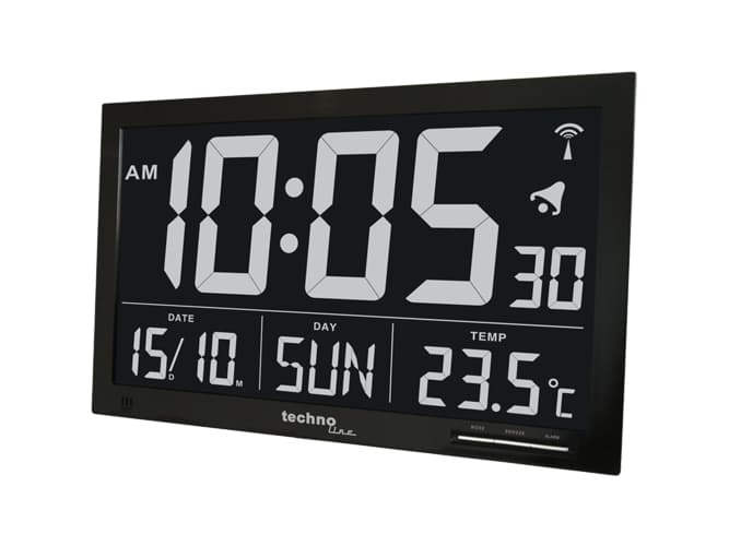 Technoline WS8007, Digitaalinen herätyskello, Musta, LCD, AA, 368 mm, 228 mm