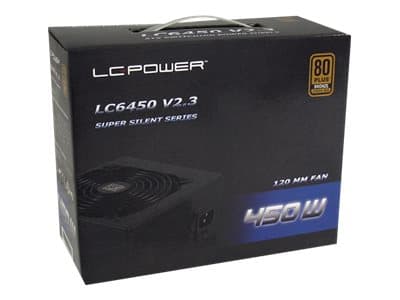 LC Power Super Silent LC6450 V2.2 - Strømforsyning (sisäinen) - ATX12V 2.2 - 450 Watt - PFC - PFC