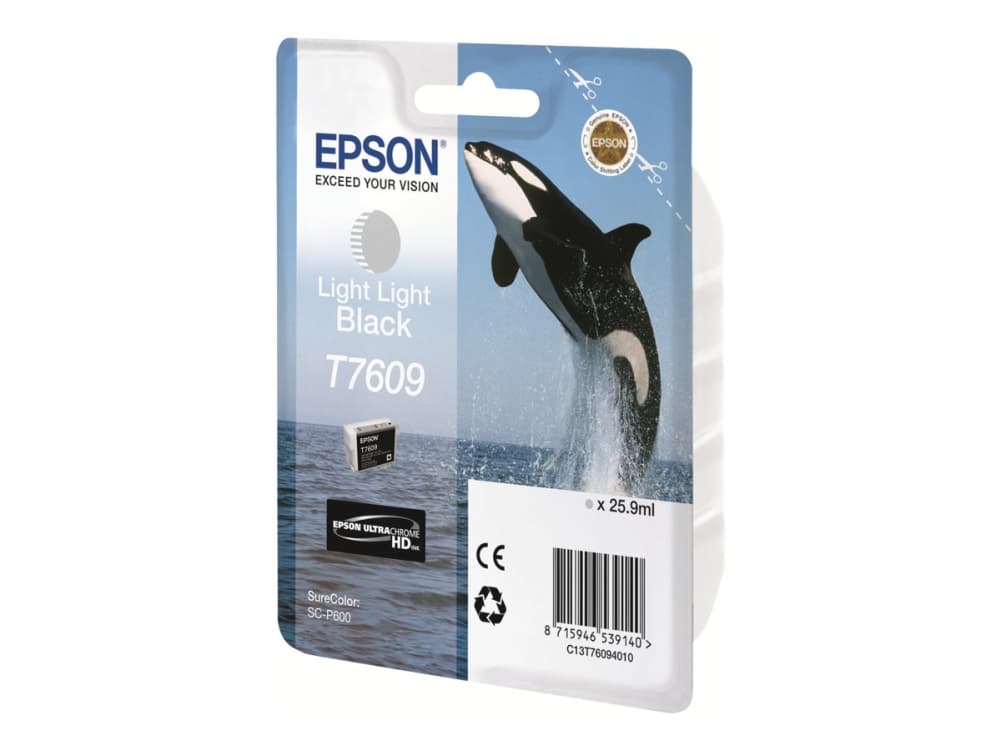 Epson T7609 erittäin vaalea musta, Väriainepohjainen muste, 1 kpl