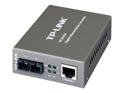 TP-Link MC200CM - Valokuitumuuntaja - GigE - 1000Base-SX, 1000Base-T - RJ-45 / SC multimodus - op til 550 m - 850 nm - P/N: TL-MC1400, TL-SG3452XP V1:lle