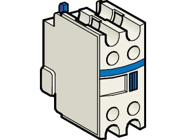 SCHNEIDER ELECTRIC Apulohko eteen asennettuna 2NOtil LC1D09-D150