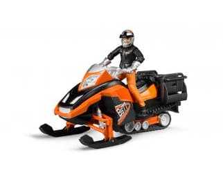 BRUDER Snowmobil w. Fahrer u. Ausst.| 63101, Lumikaavin malli, Acrylonitrilbutadienstyren, Monivärinen