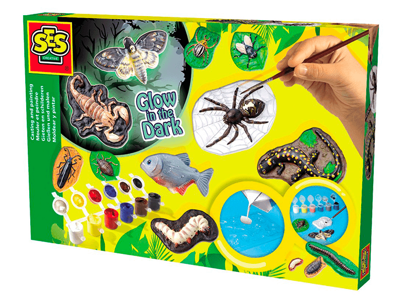 SES Creative Støb &amp mal - Insekter, lyser i mørke (suomenkielinen käännös)