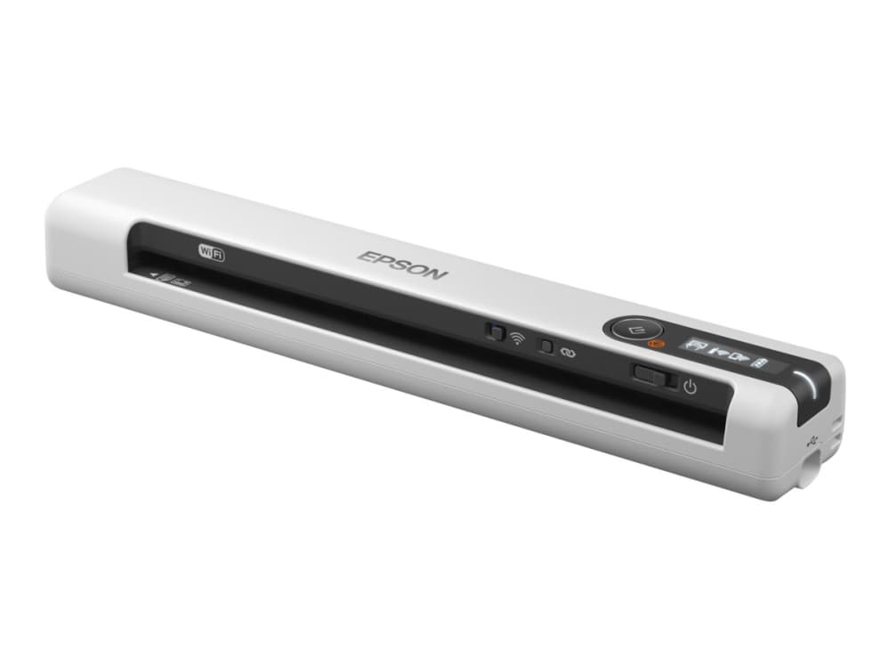 Epson WorkForce DS-80W - Asiakirjaskanneri - Kosketuskuvakenno (CIS) - A4 - 600 dpi x 600 dpi - jopa 15 sivua/min (mono) / jopa 15 sivua/min (väri) - jopa 300 skannausta päivässä - USB 2.0, Wi-Fi(n)
