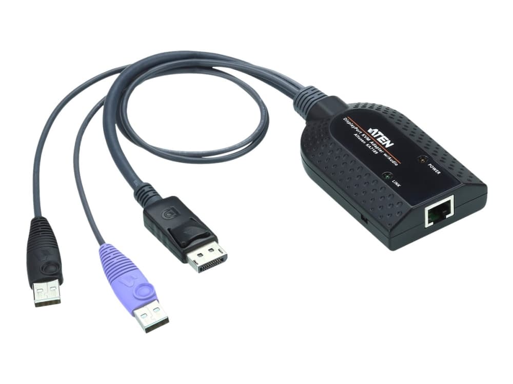 ATEN KA7189-AX - Adapter til tastatur/ video / mus (KVM) - USB, DisplayPort (han) til RJ-45 (hun)