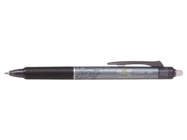Pilot FriXion, Sisäänvedettävä geelikynä, Musta, Musta, Hienojakoinen, Pyöreä, 0,25 mm
