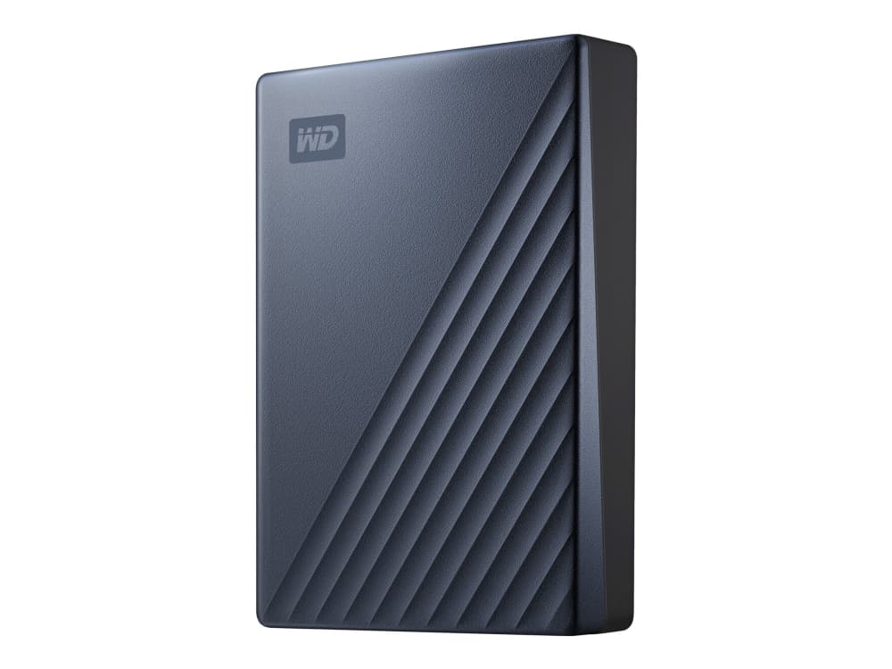 WD My Passport Ultra WDBFTM0040BBL - Kiintolevy - krypteret - 4 TB - ekstern (bærbar) - USB 3.0 (USB-C stikforbindelse) - 256-bittinen AES - blå