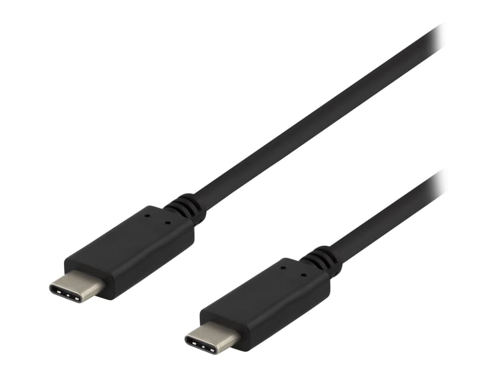 DELTACO USBC-1402 - USB-kaapeli - 24-nastainen USB-C (han) til 24-nastainen USB-C (han) - USB 3.1 Gen 2 - 1 m - lajittelu - lajittelu