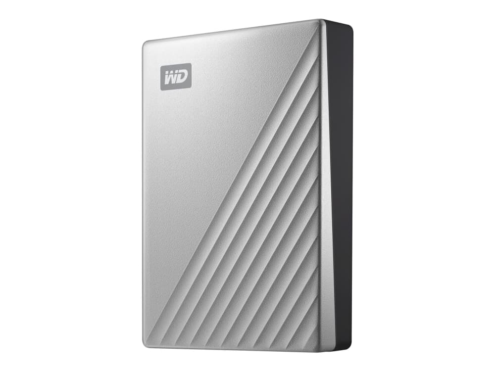 WD My Passport Ultra for Mac WDBPMV0040BSL - Kiintolevy - krypteret - 4 TB - ekstern (bærbar) - USB 3.0 (USB-C stikforbindelse) - 256-bit AES - sølv
