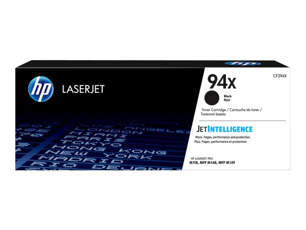 HP 94X riittoisa musta alkuperäinen LaserJet-värikasetti, 2800 sivua, Musta, 1 kpl