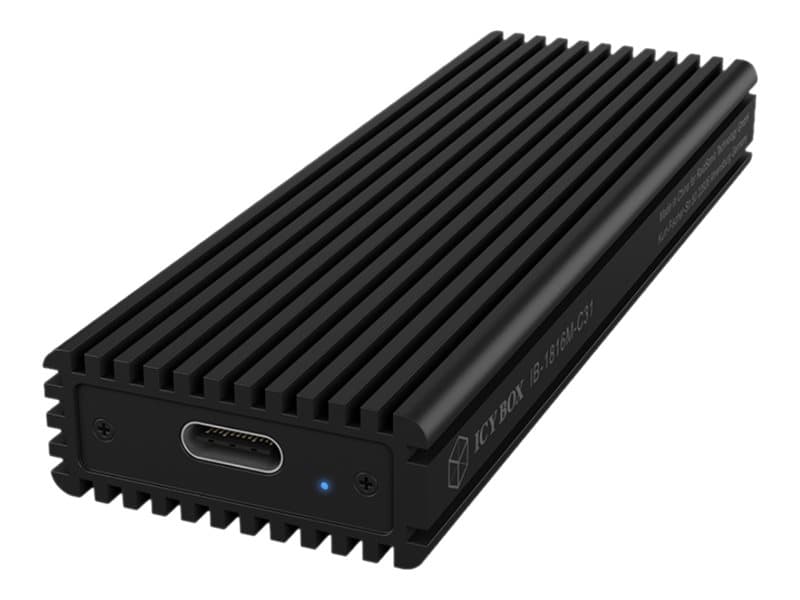ICY BOX IB-1816M-C31, SSD-kotelo, U.2, M.2, PCI Express 3.0, 10 Gbit/s, USB-liitettävyys, Musta