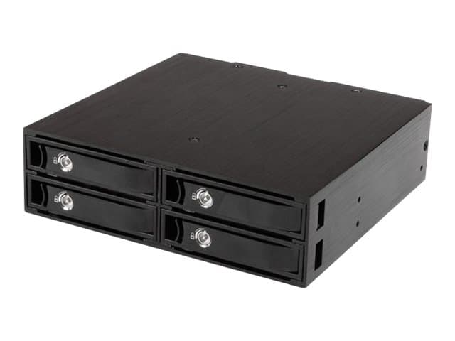 StarTech.com SATSASBP425, 13,3 cm (5.25), Tallennusaseman alusta, Musta, 2 TB, 2.5, SATA, Serial ATA II, Serial ATA III, Serial Attached SCSI (SAS)