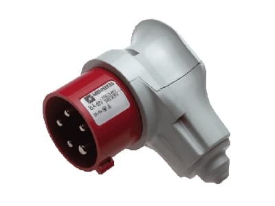 MENNEKES 3982, Oikea kulma, 400 V, Punainen, Valkoinen, IP44, 1 kpl