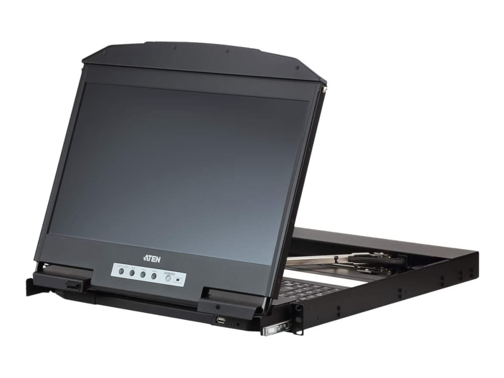 ATEN CL3800NW-ATA-AG, 1920 x 1080 pikseliä, Full HD, Telineasennus, 1U, 26,8 W, Musta