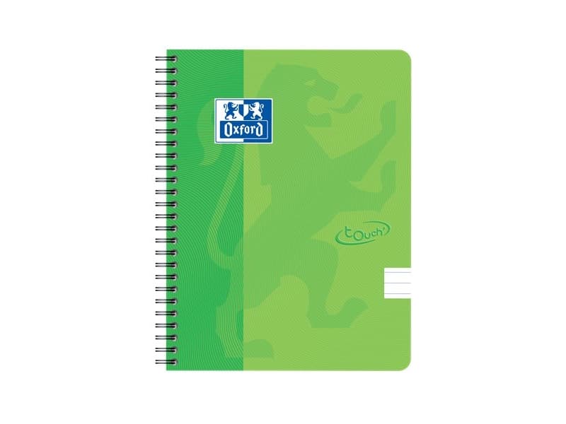 Muistikirja Oxford TOUCH A5+ vihreä viivoitettu 90g - (5 kpl)