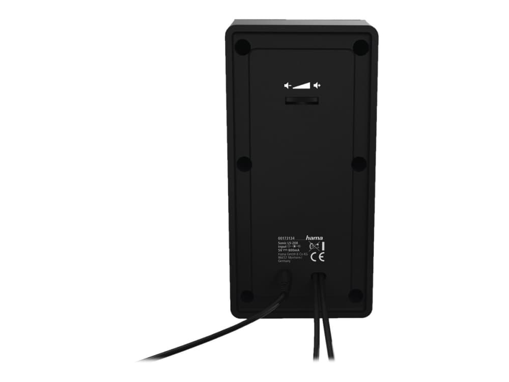 Hama Sonic LS-208, 2.0 kanavaa, 8 W, 100 - 20000 Hz, 4 O, Musta