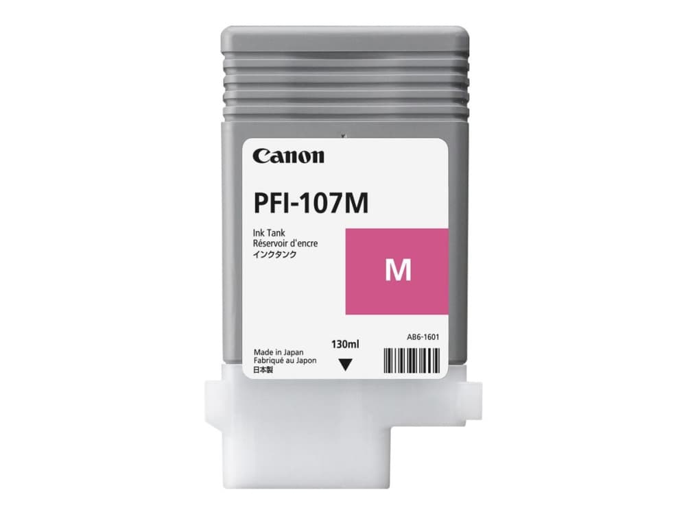 Canon PFI-107 M - 130 ml - magenta - alkuperäinen - mustesäiliö - imagePROGRAF iPF670, iPF680, iPF680, iPF685, iPF770, iPF780, iPF785:lle