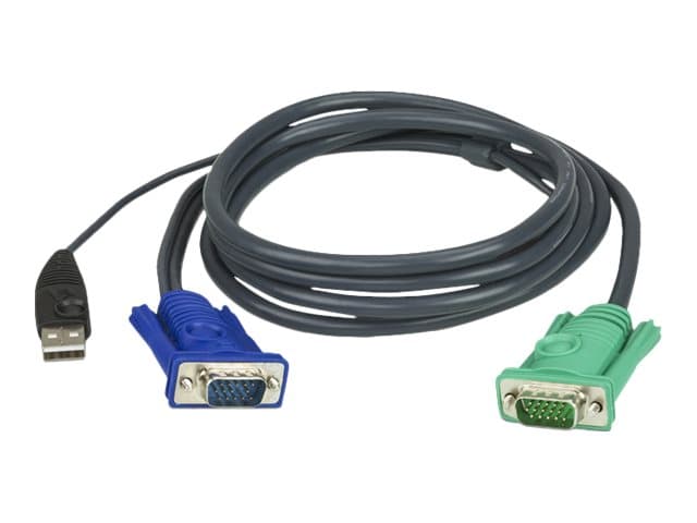 ATEN 2L-5202U - Kabel til tastatur / video / mus (KVM) - USB, HD-15 (VGA) (han) til USB, HD-15 (VGA) (han) - 1,8 m - NET CS1708, CS1716 Master View max CS-1716 MasterView USB KVM Switch CS-1708 - KVM-kytkin MasterView USB CS-1708