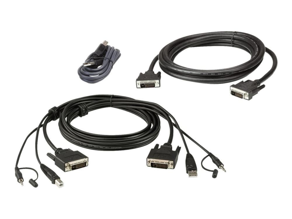 ATEN 2L-7D02UDX3 - Näppäimistö / video / hiiri (KVM) kaapelisarja - TAA yhteensopiva