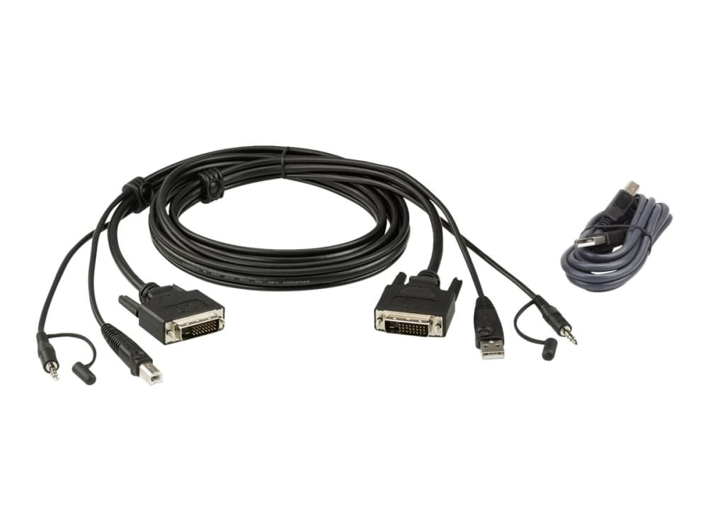 ATEN 2L-7D02UDX2 - Näppäimistö / video / hiiri (KVM) kaapelisarja - TAA yhteensopiva