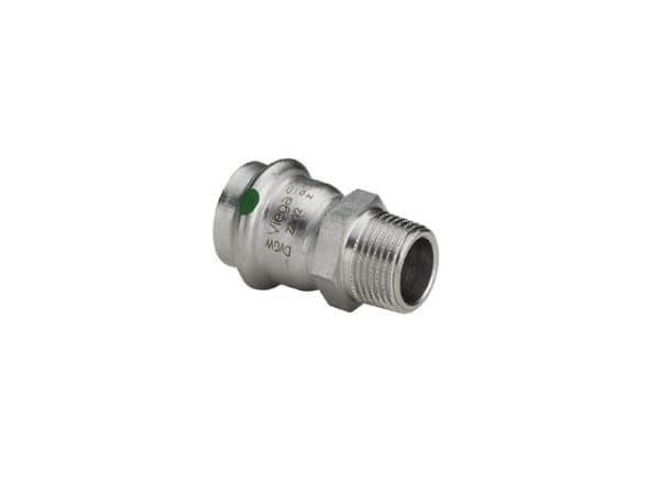 Sanpress Inox overgang 18 mm x 12 rustfrit stål, 436469