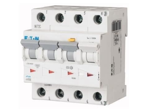 Yhdistelmäkytkin 10A 3P+N C 30mA 4M 6KA (HPFI tyyppi A))