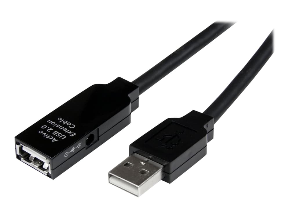 StarTech.com 15m USB 2.0 aktiivinen jatkokaapeli - M/F - 15 metrin USB 2.0 toistokaapeli - USB A uros USB A naaras - 15 m, musta (USB2AAEXT15M) - USB forlængerkabel - USB (hun) til USB (han) - USB 2.0 - 15 m - aktiivinen - lajittelu - P/N: SVA5H2NEUA, UUSBOTG varten