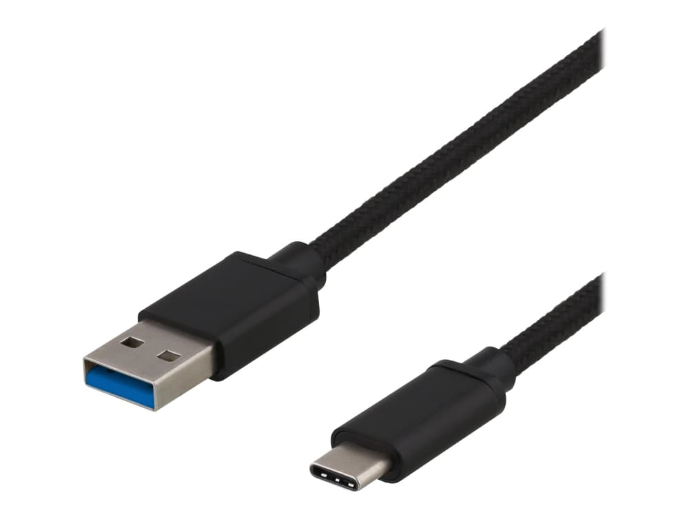 DELTACO - USB-sovitin - USB-C (han) til USB Type A (han) - USB 3.1 Gen 1 - 3 A - 25 cm - lajitella