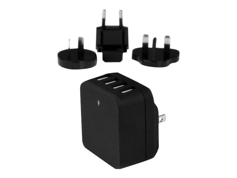 StarTech.com USB4PACBK, Sisätila, AC, 5 V, 6,8 A, Musta