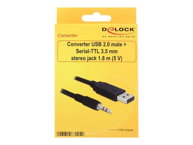 DeLock Converter USB 2.0 > Serial-TTL 3,5 mm stereopistoke (5 V) - Sarjasovitin - USB 2.0 - sarjaliitäntä - lajittelu