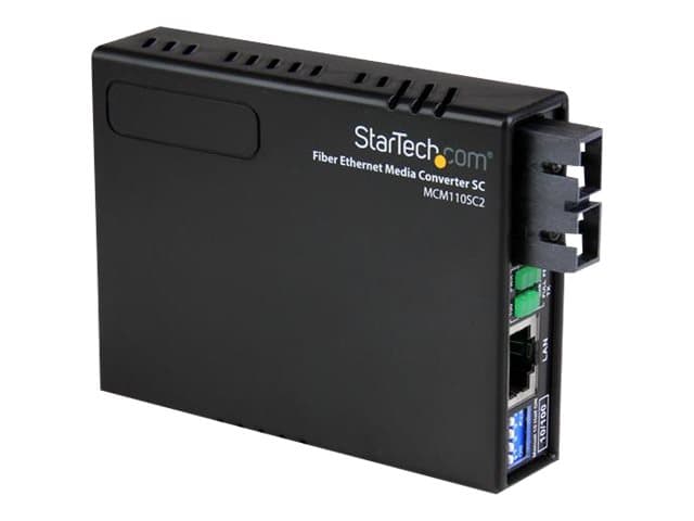 StarTech.com MCM110SC2, 100 Mbit/s, 100BASE-FX, 100Base-TX, 10Base-T, IEEE 802.1Q, IEEE 802.3, IEEE 802.3u, 10,100 Mbit/s, Täysi, Puolikas, 2000 m