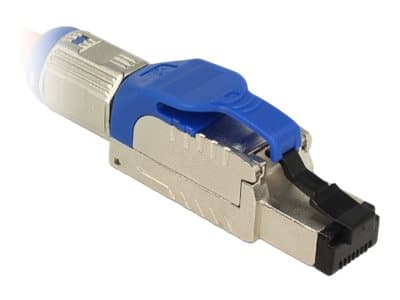 DeLOCK 86487, RJ-45, Sininen, Hopea, Sinkki, Cat8, S/UTP (STP), Kupari