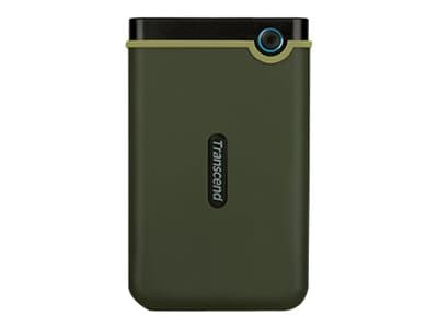 Transcend StoreJet 25M3 - Kiintolevy - 2 TB - ulkoinen (kannettava) - 2,5 - USB 3.1 Gen 1 - 256-bittinen AES - sotilasvihreä