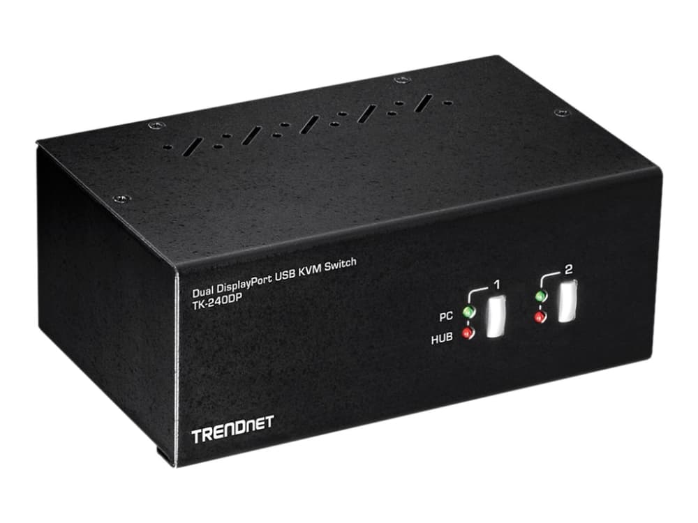TRENDnet TK-240DP - KVM / audio / USB switch - 2 x KVM / audio / USB - 1 lokalbruger - desktop V2