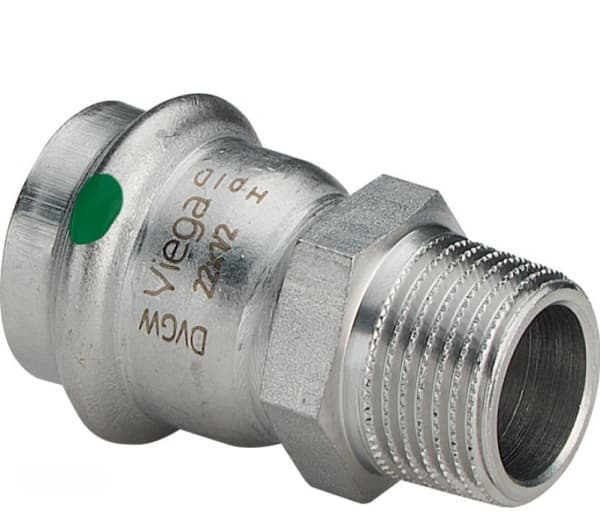 Sanpress Inox overgang 22 mm x 12 rustfrit stål (ruostumaton)