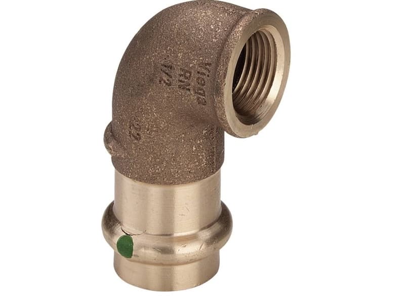 VIEGA Sanpress vinkel 3/4-22 mm90 grader af rødgods, SC-Conturmuffe/muffe