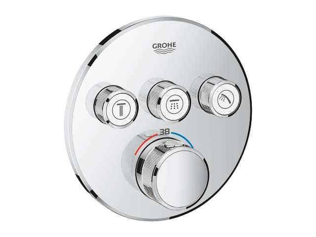 Grohe Smartc.thermostat 3funk - uppoasennukseen, pyöreä 29121000