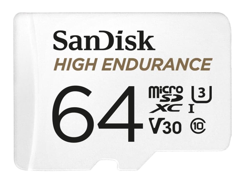 SanDisk High Endurance, 64 GB, MicroSDXC, Luokka 10, UHS-I, 100 MB/s, 40 MB/s