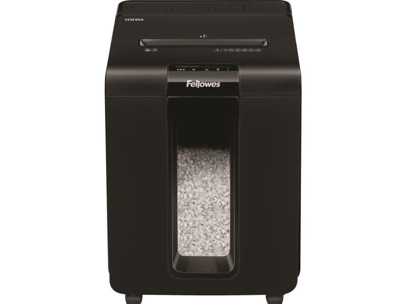 Fellowes AutoMax 100M, Silpuksi leikkaava, 22 cm, 4 x 10 mm, 23 L, 175 arkkia, 4 renkaita