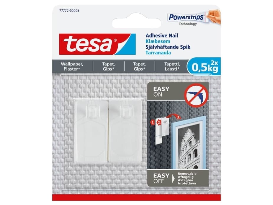 Liimanaulat tesa tapetille ja rappaukselle 0,5kg 2kpl/pakkaus - (2 kpl)